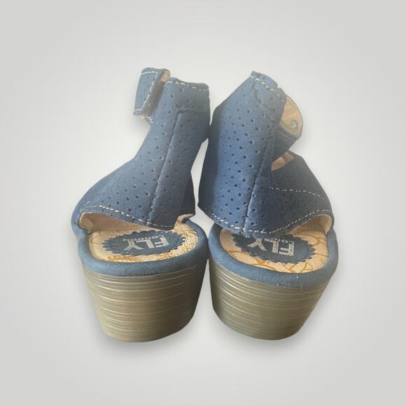 Fly London YALA Perf Wedge Open Toe Sandal | Size 40/US 9 | EUC - Picture 5 of 7